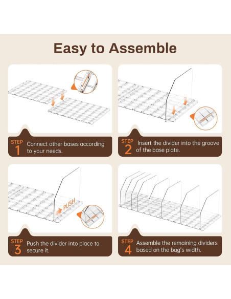 Organizador de Bolsos GotSpace Transparente Ajustable 1 Paquete