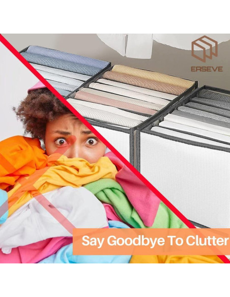 Organizador de Armario EASEVE 2 Paquete 7 Rejillas Plegables Organizador de Armario EASEVE 2 Paquete 7 Rejillas Plegables