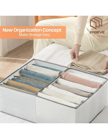 Organizador de Armario EASEVE 2 Paquete 7 Rejillas Plegables Organizador de Armario EASEVE 2 Paquete 7 Rejillas Plegables