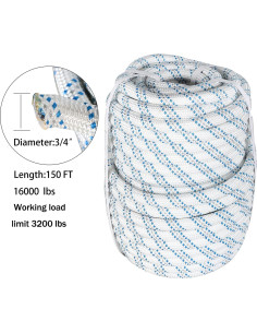 Cuerda de Poliester Doble Trenzado Mitoharet 1.9cm x 45.7m 2