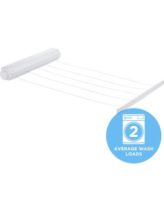 Cuerda de Secado Retráctil Minky Homecare 21.95m Blanca 2