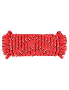 Cuerda de Nylon Trenzada Wellmax 0.96 cm x 15.24 m - Rojo