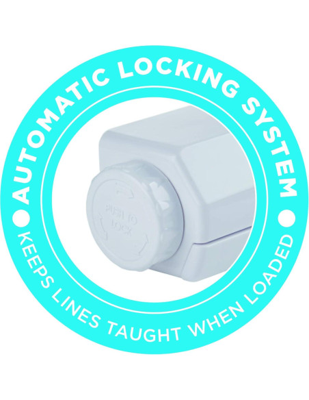 Cuerda de Secado Retráctil Minky Homecare 21.95m Blanca Cuerda de Secado Retráctil Minky Homecare 21.95m Blanca