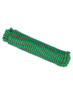 Cuerda Trenzada de Polipropileno D-Unique 3/8" x 30.48 m Verde-Multicolor