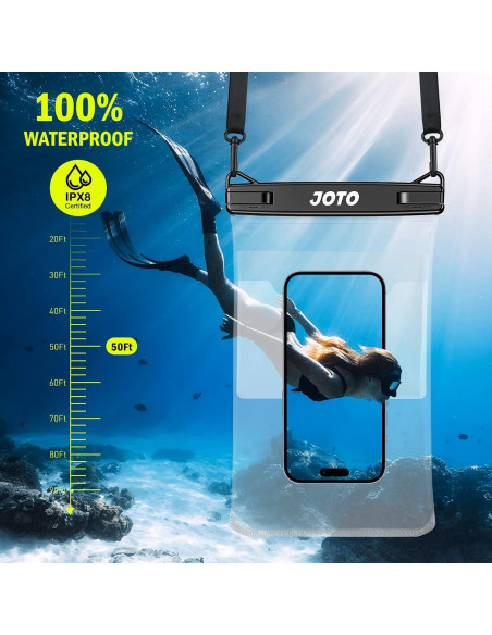 Bolsa Impermeable JOTO para Teléfono - IPX8, Negro