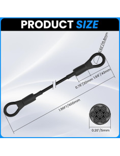 Cables de Seguridad de Acero Inoxidable SDTC Tech 60cm 5mm 2
