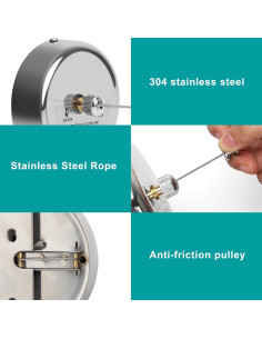 Cuerda de Ropa Retráctil Coolrunner 2.8m Acero Inoxidable 15kg 2