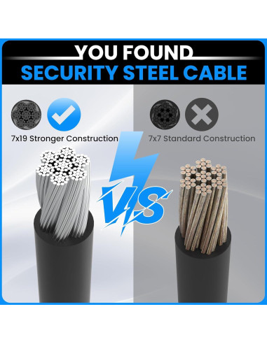 Cables de Seguridad de Acero Inoxidable SDTC Tech 60cm 5mm