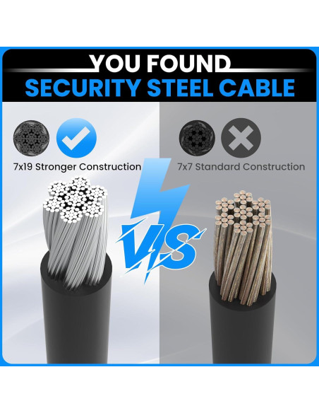 Cables de Seguridad de Acero Inoxidable SDTC Tech 60cm 5mm