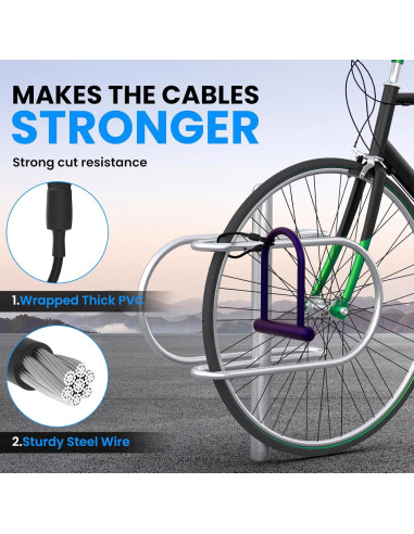 Cables de Seguridad de Acero Inoxidable SDTC Tech 60cm 5mm