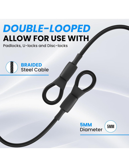 Cables de Seguridad de Acero Inoxidable SDTC Tech 60cm 5mm