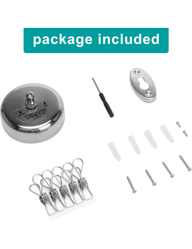 Cuerda de Ropa Retráctil Coolrunner 2.8m Acero Inoxidable 15kg