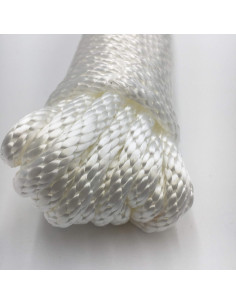 Cuerda de Nylon Trenzado Sólido Gran Blanco 6mm x 15m 2