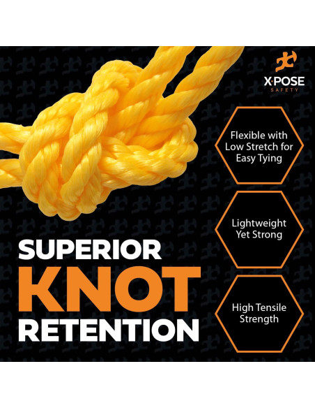 Cuerda de Polipropileno Amarilla 1/4" x 15.24m Xpose Safety