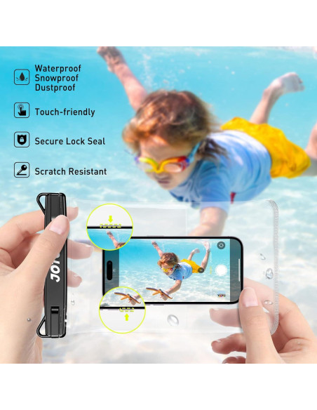 Bolsa Impermeable JOTO para Teléfono - IPX8, Negro