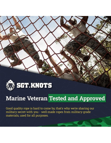 Cuerda Trenzada Hueca HMPE SGT KNOTS 1/4" x 15.24m Verde