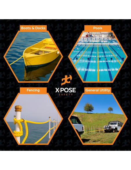 Cuerda de Polipropileno Amarilla 1/4" x 15.24m Xpose Safety