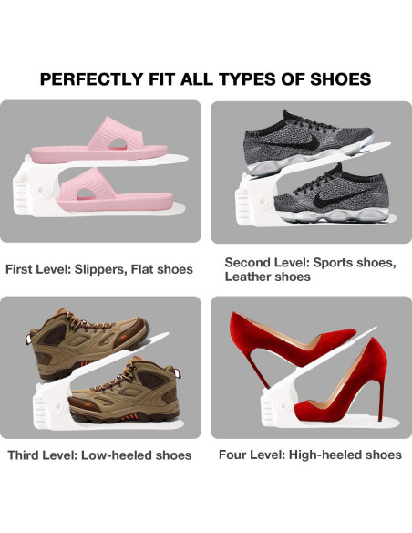 Organizador de Zapatos Neprock 36 Pack Blanco Ajustable