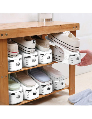 Organizador de Zapatos Neprock 36 Pack Blanco Ajustable