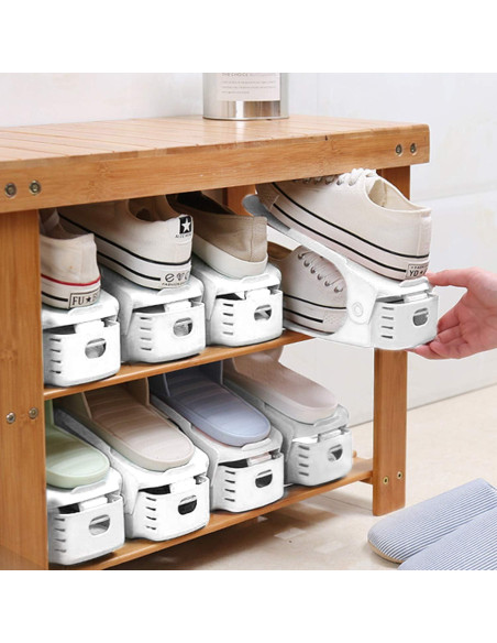 Organizador de Zapatos Neprock 36 Pack Blanco Ajustable