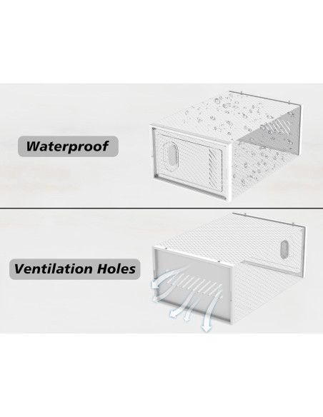 Organizador de Zapatos SIMPDIY 12 Cajas Apilables Transparentes Organizador de Zapatos SIMPDIY 12 Cajas Apilables Transparentes