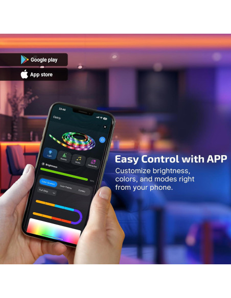 Tira LED RGBIC OLIGHT Ostrip 5m con Control App y Música