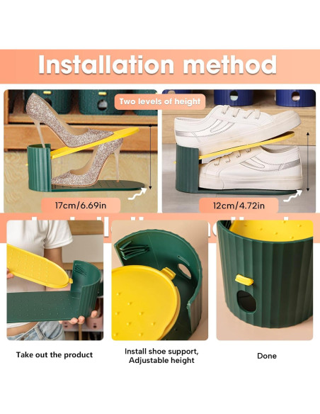 Organizador de Zapatos Doble Capa SummerVines 20 Paquetes Blanco