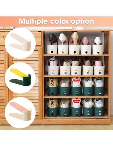 Organizador de Zapatos Doble Capa SummerVines 20 Paquetes Blanco