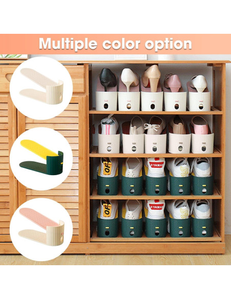 Organizador de Zapatos Doble Capa SummerVines 20 Paquetes Blanco