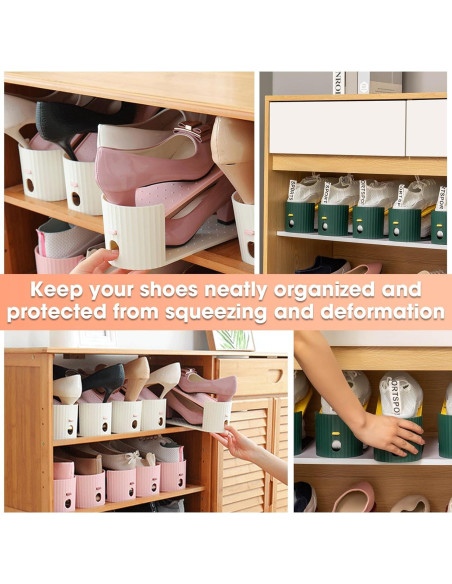 Organizador de Zapatos Doble Capa SummerVines 20 Paquetes Blanco