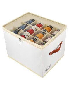 Organizador de Zapatos Patinao Blanco Apilable 43x32x31cm