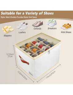 Organizador de Zapatos Patinao Blanco Apilable 43x32x31cm 2