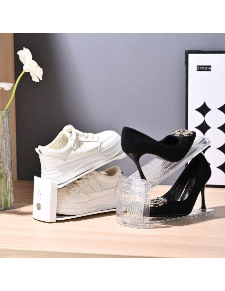 Organizador de Zapatos Uni HIMO 12 Piezas Ajustable Transparente