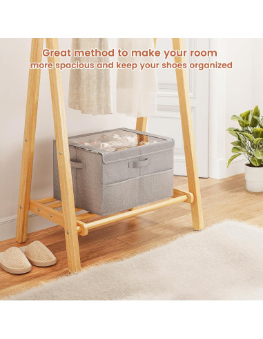 Organizador de Zapatos PHINOX Gris 2 Paquetes Plegable 16 Pares