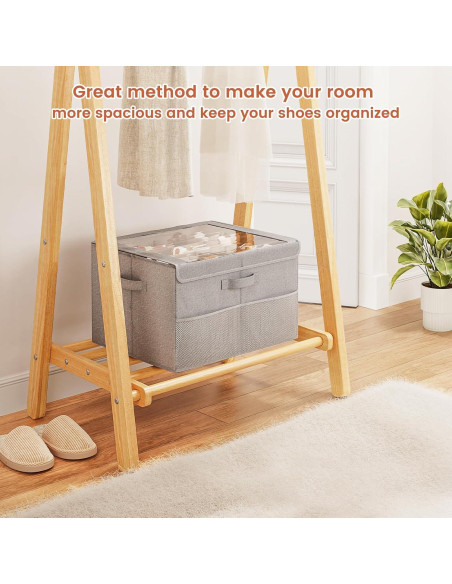 Organizador de Zapatos PHINOX Gris 2 Paquetes Plegable 16 Pares