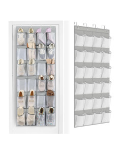 Organizador de Zapatos FENTEC 24 Bolsillos Gris para Colgar