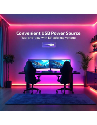 Tira LED RGBIC OLIGHT Ostrip 5m con Control App y Música