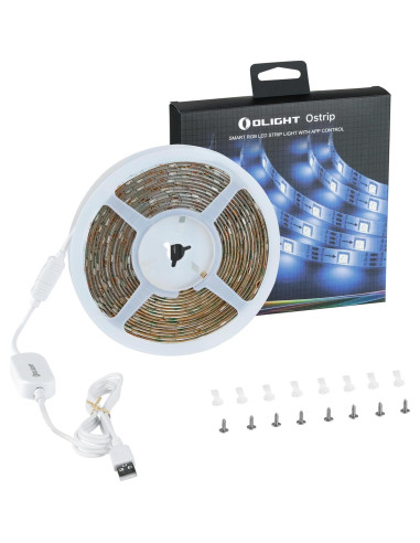 Tira LED RGBIC OLIGHT Ostrip 5m con Control App y Música