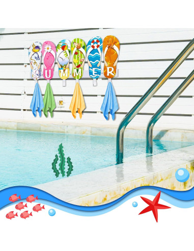 Soporte para Toallas Shimeyao 6 Ganchos de Playa Multicolor