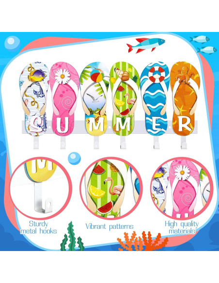 Soporte para Toallas Shimeyao 6 Ganchos de Playa Multicolor