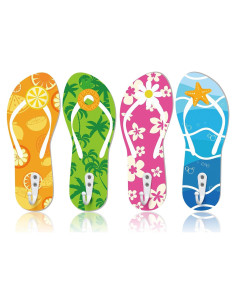 Ganchos de Toalla Hawaianos Sintuff - 4 Pcs Madera Decorativa