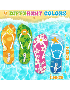 Ganchos de Toalla Hawaianos Sintuff - 4 Pcs Madera Decorativa 2