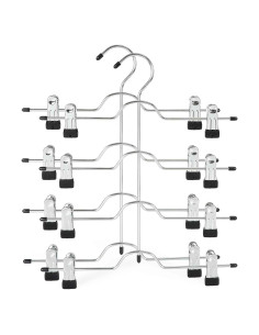 Perchero de Metal TOPIA HANGER 4 Niveles Antideslizante Negro 2-Pack