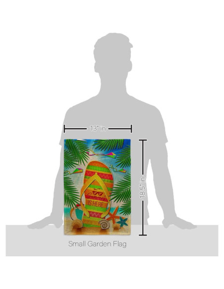 Mini Bandera de Jardín Breeze Decor Verano Chancla Doble Cara