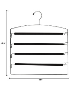 Colgador de Pantalones Whitmor con Brazo Oscilante - Cromo 2