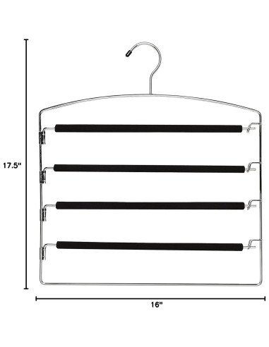 Colgador de Pantalones Whitmor con Brazo Oscilante - Cromo