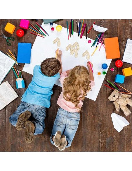 12 Recortes de Madera Pantufla Creaides 9.5x10 cm para Manualidades