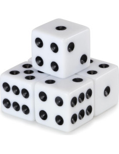 Dados Clásicos Blancos Brybelly Set de 5 - 16mm 2