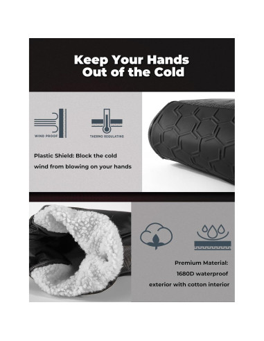 Guantes KEMIMOTO ATV para Motonieve, Impermeables y Calentadores