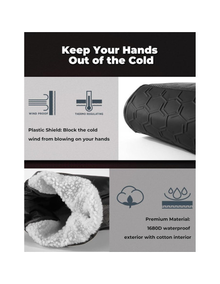 Guantes KEMIMOTO ATV para Motonieve, Impermeables y Calentadores